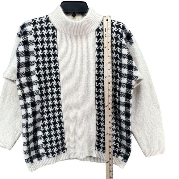 Vintage Glory B by Gloria Furman Sweater Womens Small Houndstooth Silk Angora - Picture 6 of 13